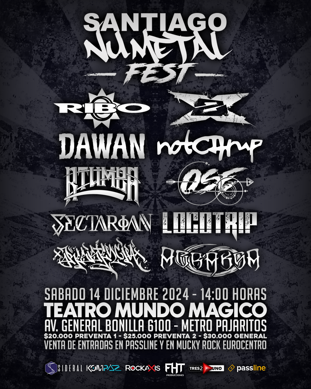 Santiago Nu Metal Fest: Ribo, 2X, Notcamp y más